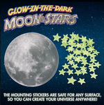 Load image into Gallery viewer, Moon &amp; Stars Glow In The Dark
