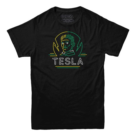 Neon Tesla Adult T-Shirt