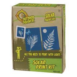 Educational science activity kit with solar print paper to create solar print art