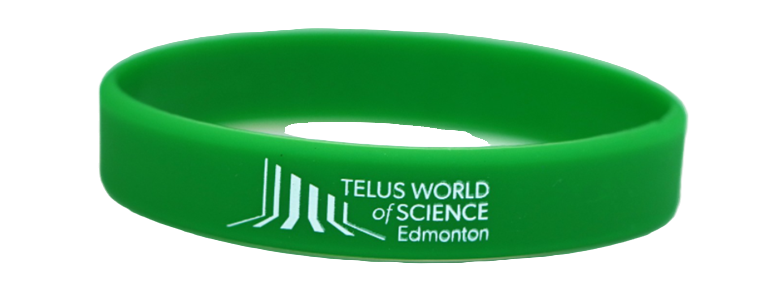 TELUS World of Science - Edmonton branded Silicon Wristband