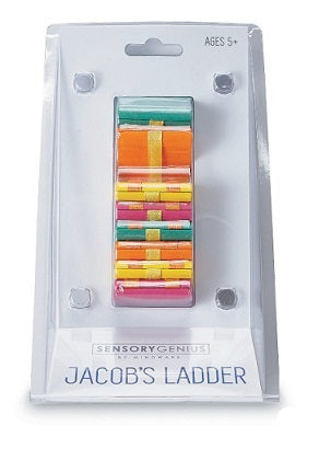 Sensory wooden fidget toy in the style of a Jacob's ladder