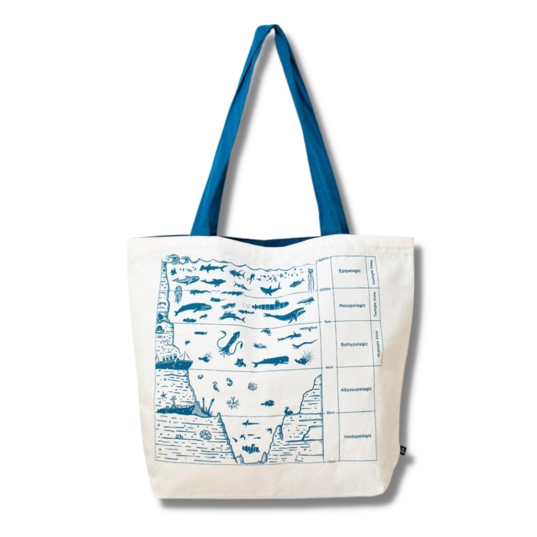 Beneath The Waves Canvas Shoulder Tote